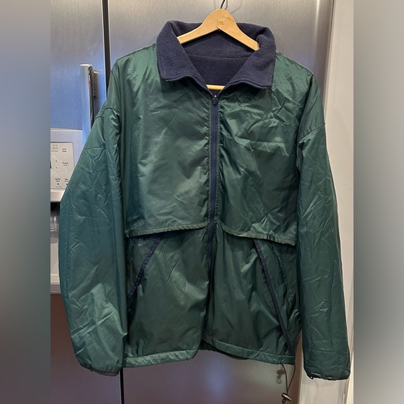 Vintage LA Loving Reversible Green & Blue Jacket size Large - Picture 2 of 10